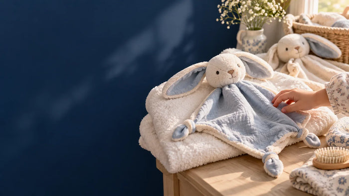 Doudou séchant à plat avant de retrouver l'enfant
