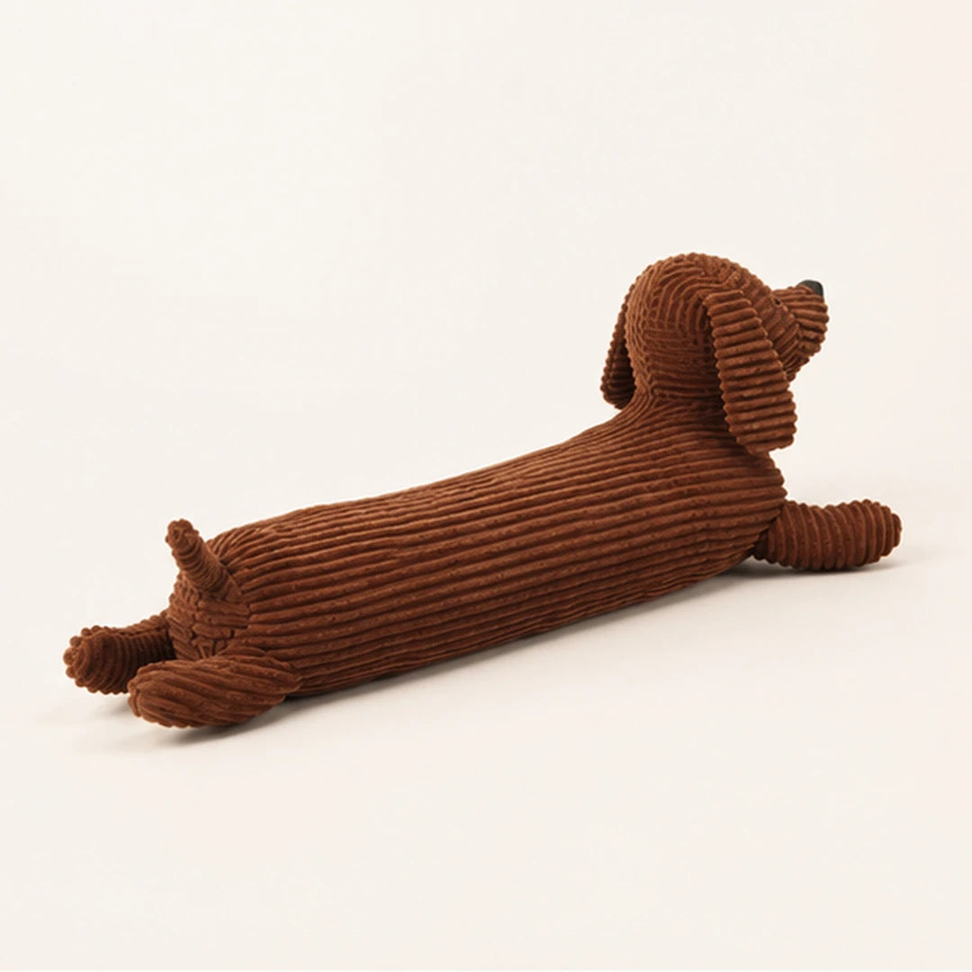 Peluche coussin teckel Royaume Peluche - vue latérale