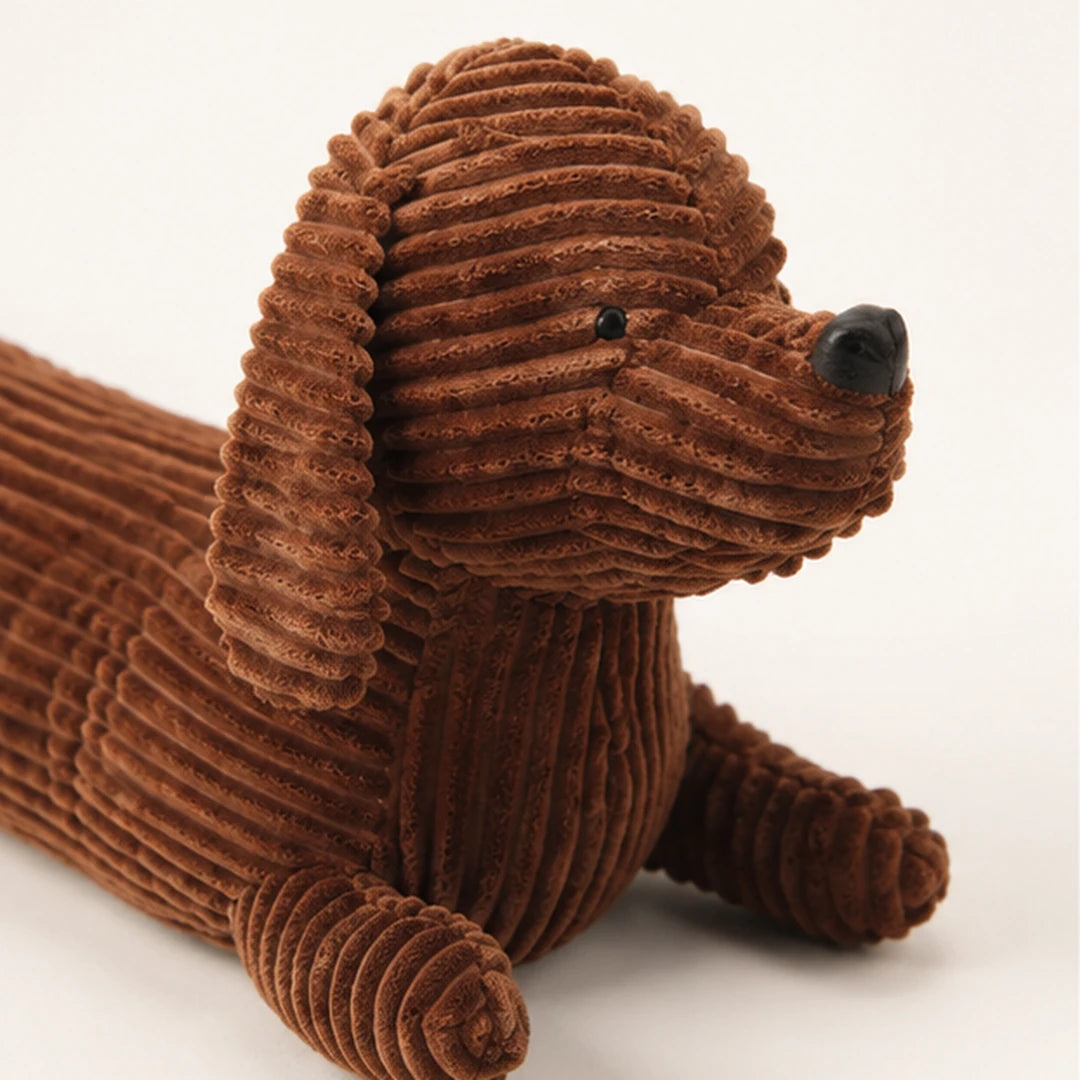 Peluche coussin teckel Royaume Peluche - détail