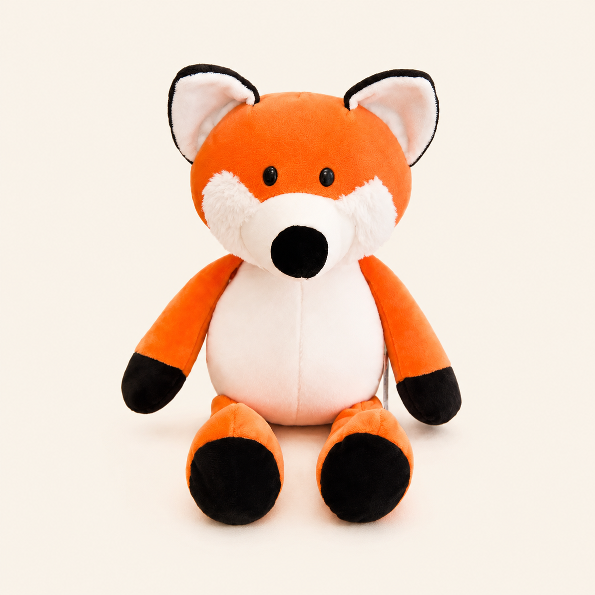 Peluche renard assise, vue de face