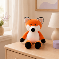 Peluche renard en décor de chambre