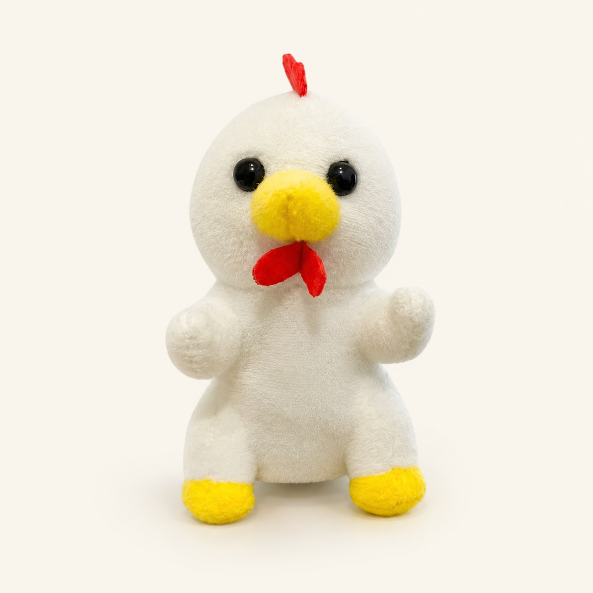 Marionnette à doigt peluche poule blanche