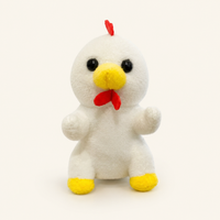 Marionnette à doigt peluche poule blanche