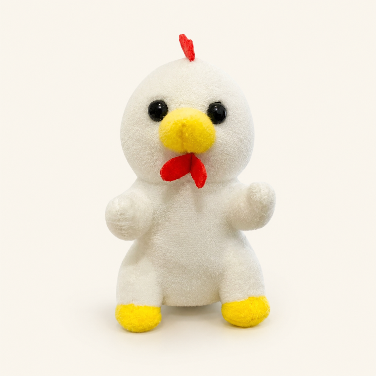 Marionnette à doigt peluche poule blanche