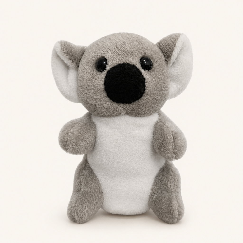 Marionnette à doigt peluche koala gris
