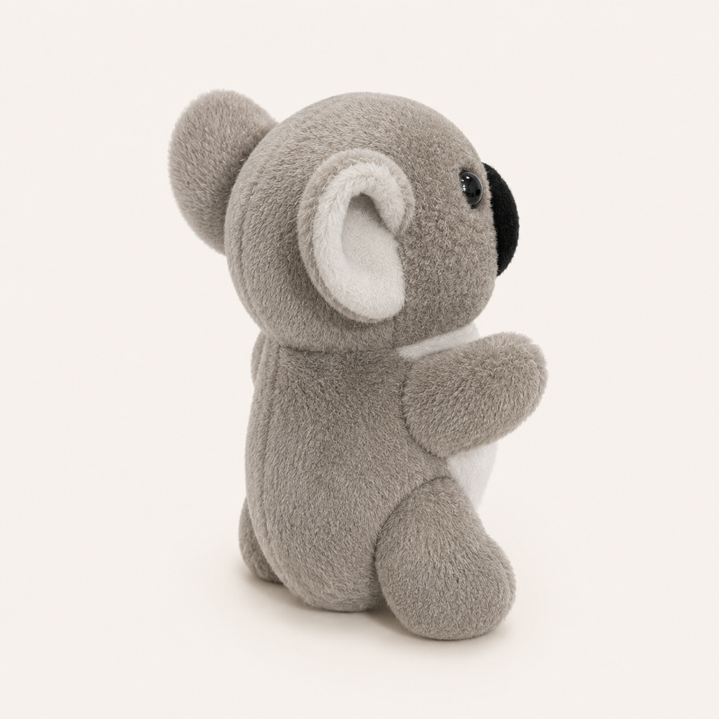 Marionnette koala gris vue de profil