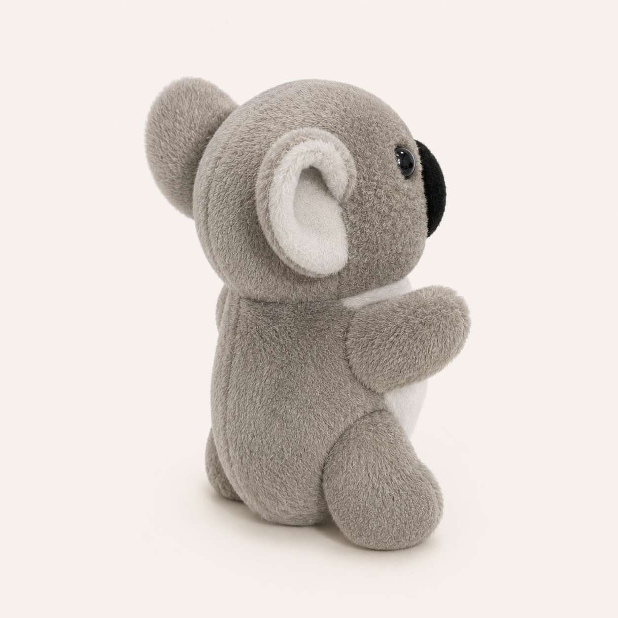 Marionnette koala gris vue de profil