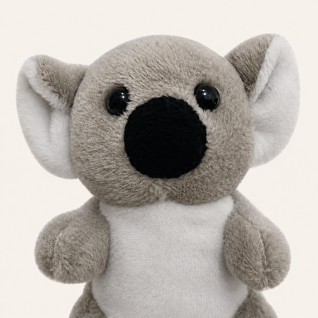 Détail visage marionnette koala