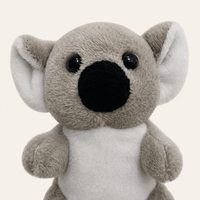 Détail visage marionnette koala