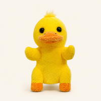 Marionnette à doigt peluche canard jaune