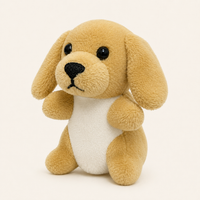 Marionnette à doigt peluche chien, autre angle