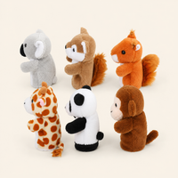 Set de 6 marionnettes à doigt vue arrière, fond ivoire
