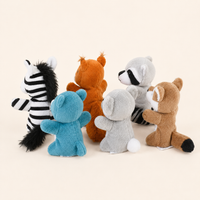 Set de 6 marionnettes à doigt peluche, autre angle