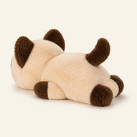 Peluche chaton siamois, vue de dos