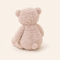 Peluche ours brun clair vue de dos, détails de la fourrure