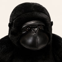 Gros plan sur le visage de la peluche gorille