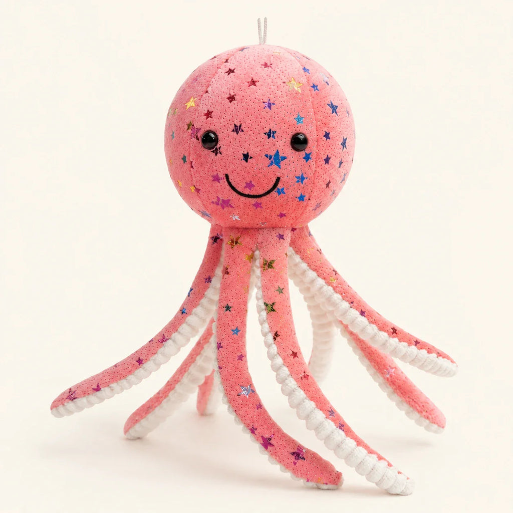 Peluche poulpe rose etoile principale