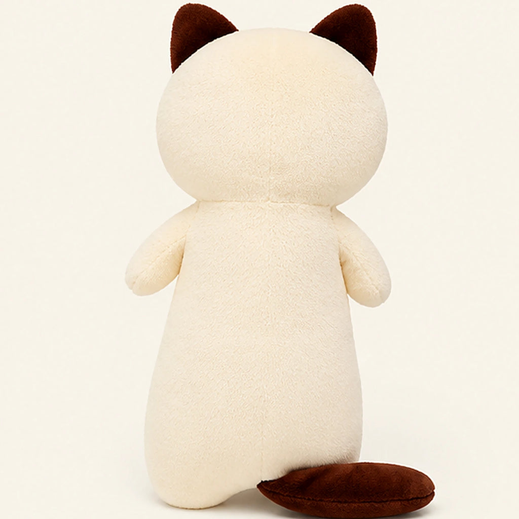 Peluche coussin chat 55 cm vue de dos