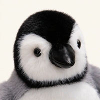 Peluche pingouin gris - détail doux