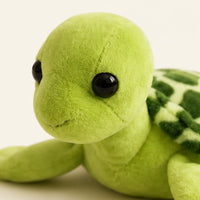 Peluche tortue verte 18 cm - détail doux