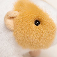 Peluche cochon d'Inde jaune blanc - détail doux