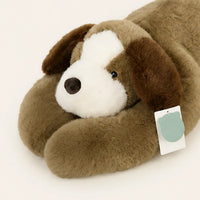 Peluche chien lestée 65 cm - détail doux