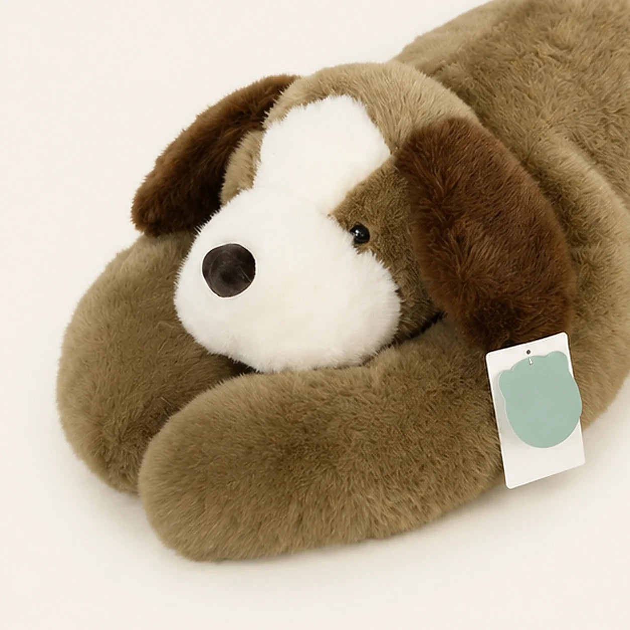 Peluche chien lestée 65 cm - détail doux