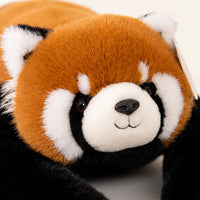 Peluche panda roux lestée 65 cm - détail doux