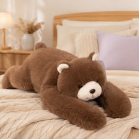 Peluche ours lestée 65 cm en situation