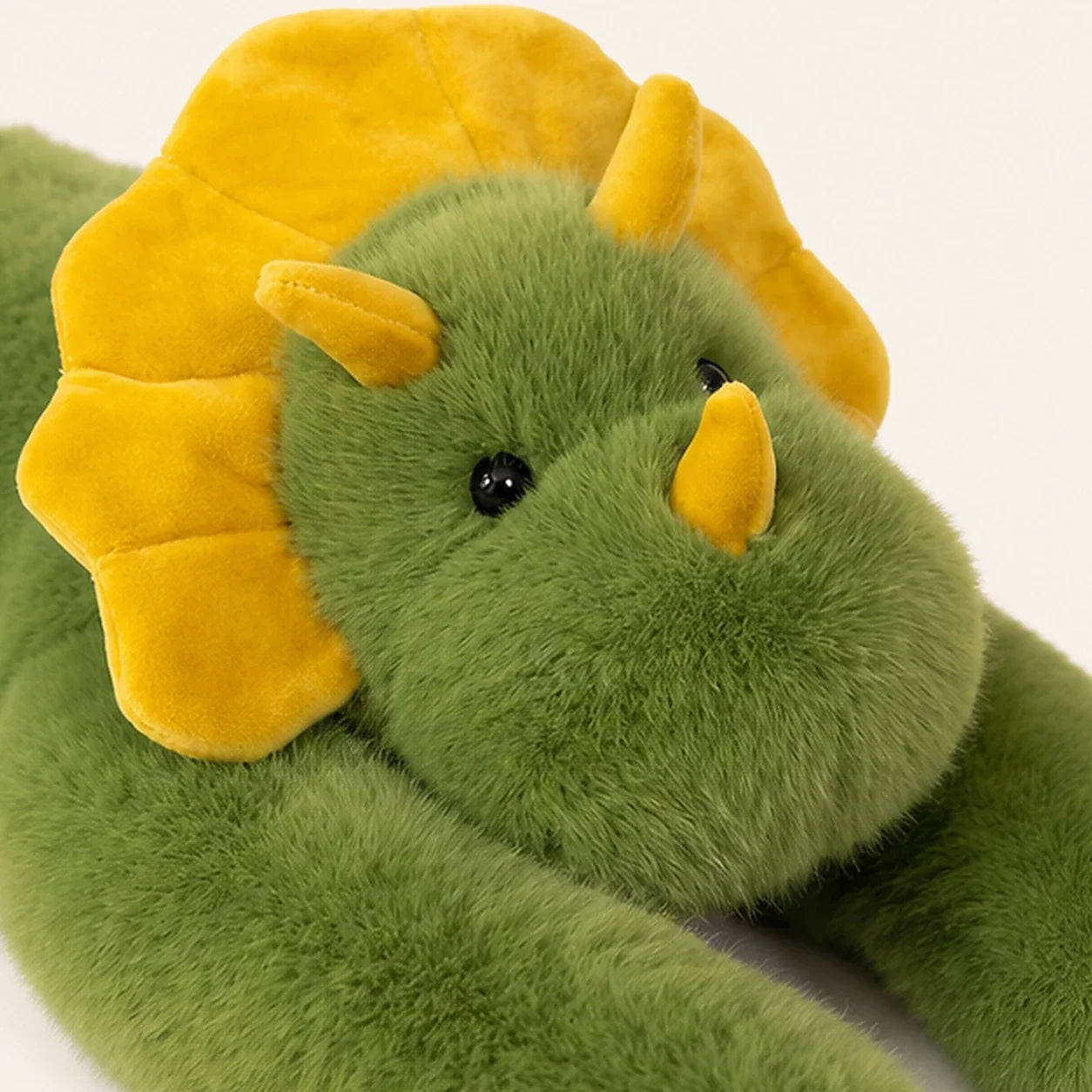 Peluche dinosaure lestée 65 cm - détail doux