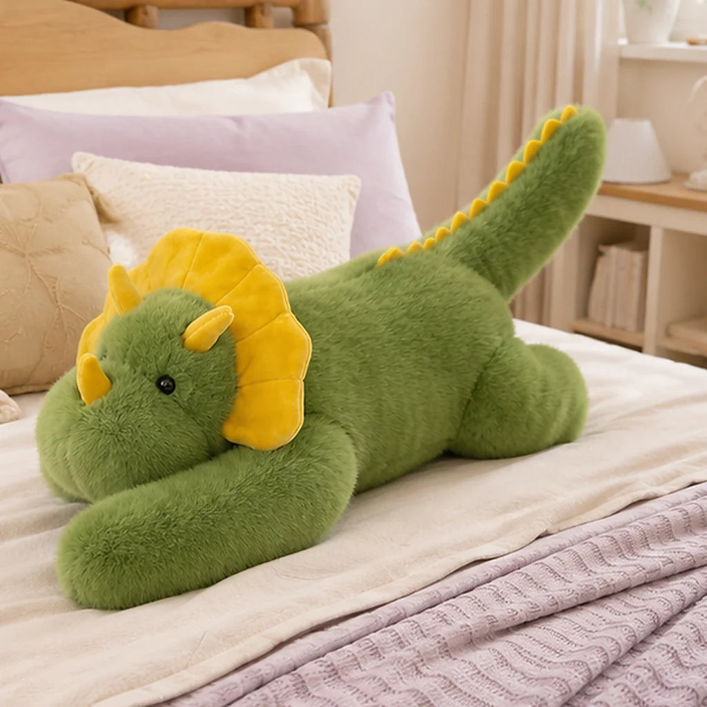 Peluche dinosaure lestée 65 cm en situation