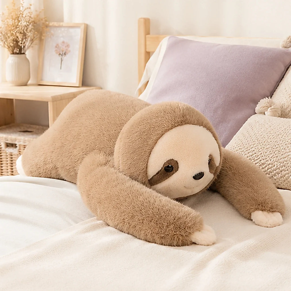 Peluche paresseux lestée 65 cm en situation