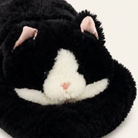 Peluche chat lestée 65 cm - détail doux