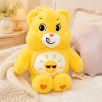 Peluche ours sunny jaune 33 cm - mise en situation