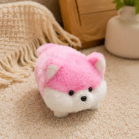 Peluche renard rose 16 cm - mise en situation