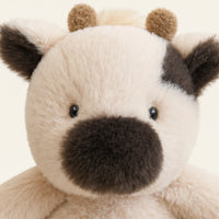 Peluche veau doudou — détail texture