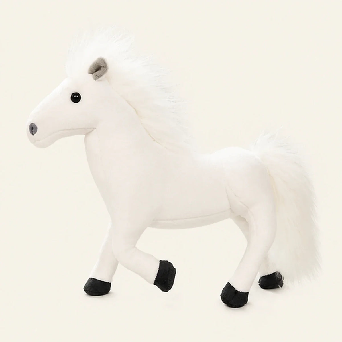 Peluche cheval blanc 32 cm - photo principale