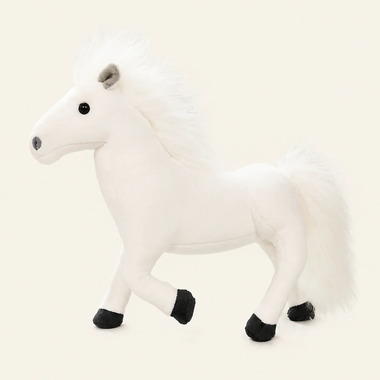 Peluche cheval blanc 32 cm - photo principale