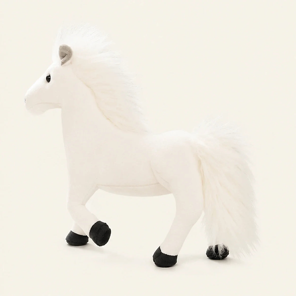 Peluche cheval blanc 32 cm - autre angle
