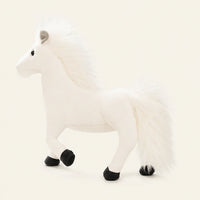 Peluche cheval blanc 32 cm - autre angle