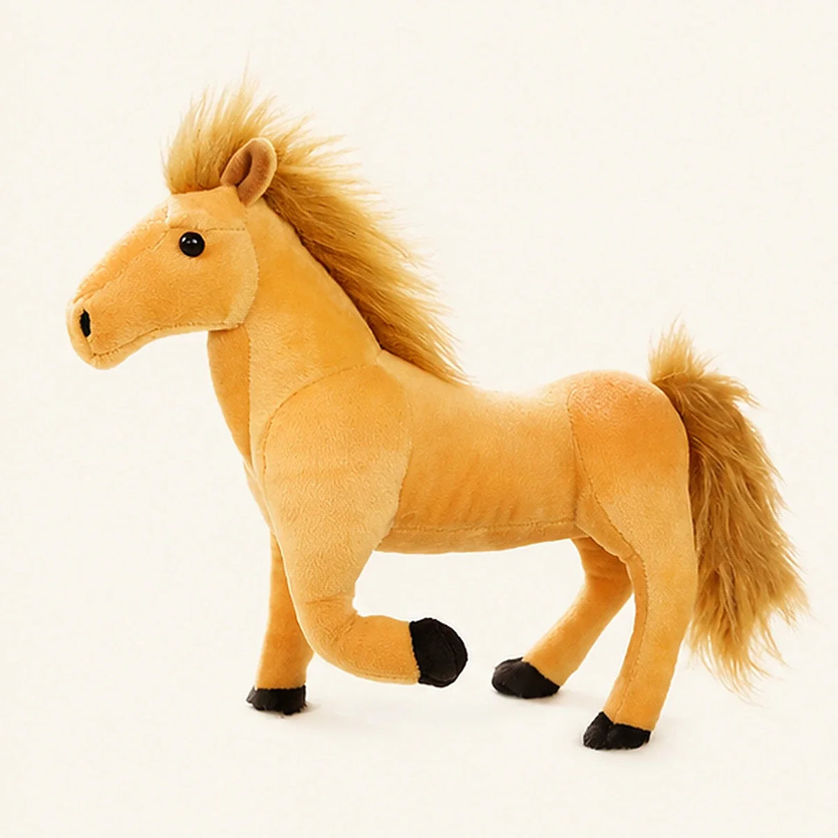 Peluche cheval brun clair 32 cm - photo principale