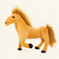 Peluche cheval brun clair 32 cm - photo principale