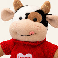 Peluche vache 30 cm - détail visage