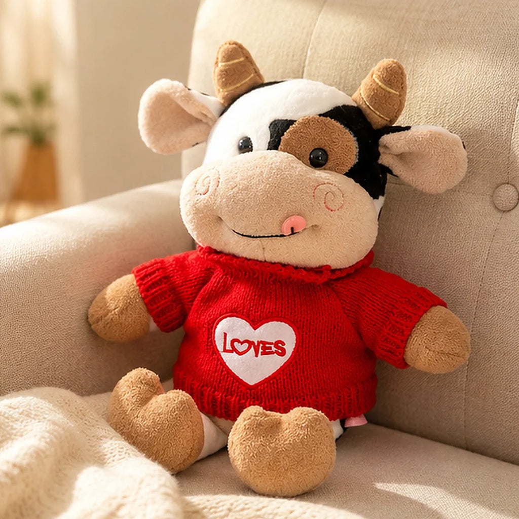 Peluche vache 30 cm - mise en situation
