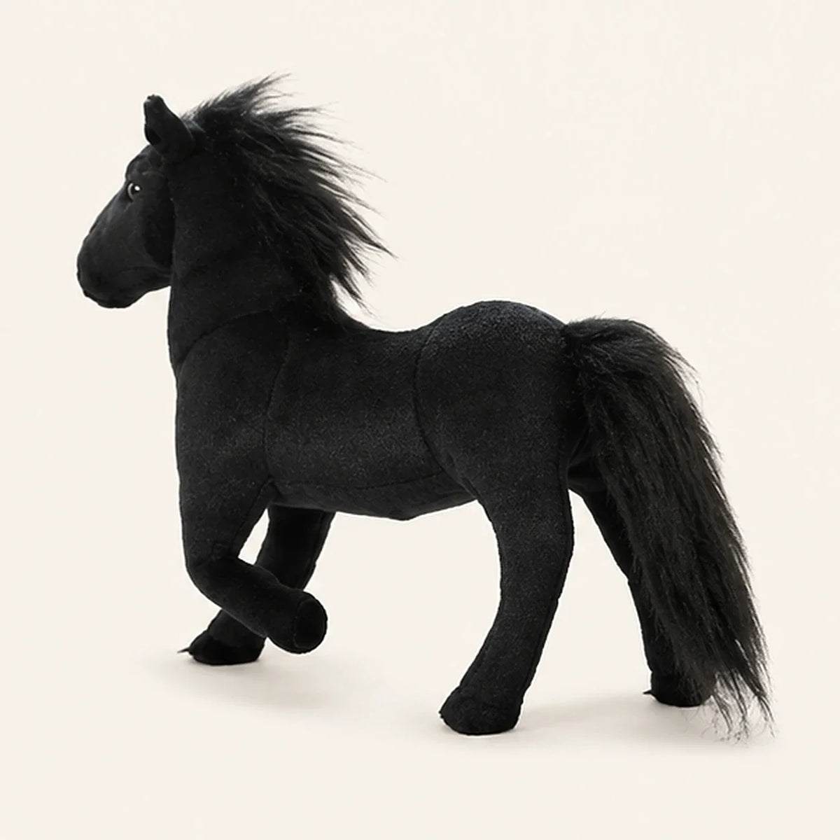 Peluche cheval noir 32 cm - autre angle