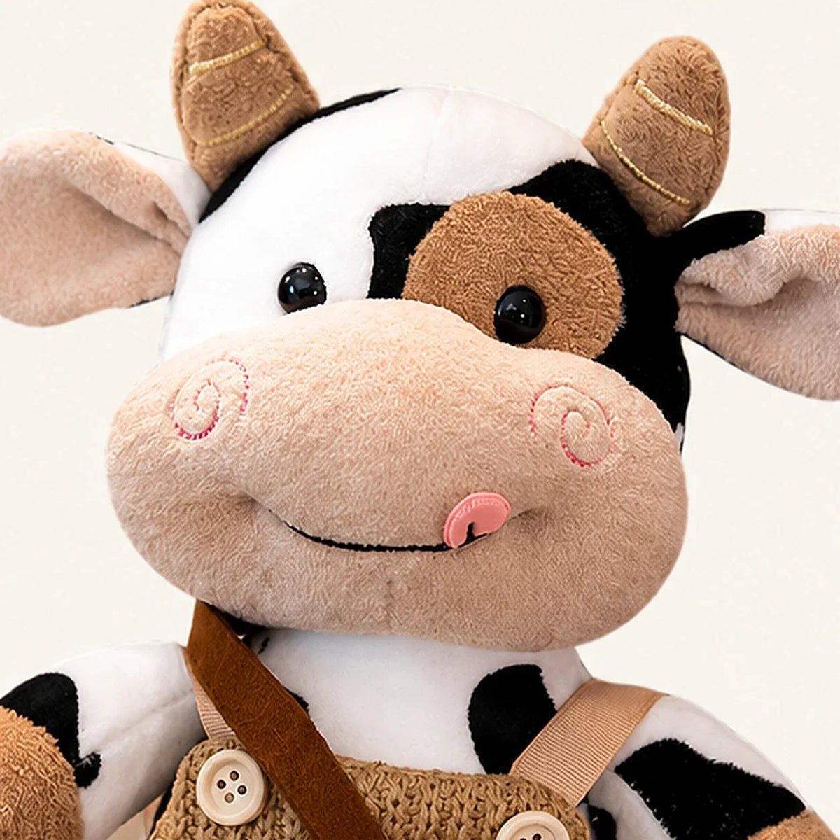 Peluche vache style 1 30 cm - détail texture