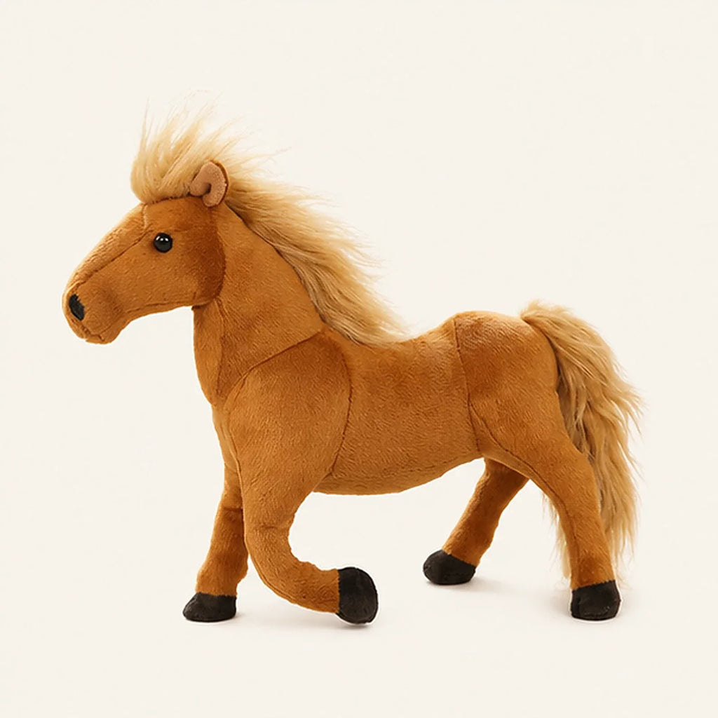Peluche cheval marron 32 cm - photo principale