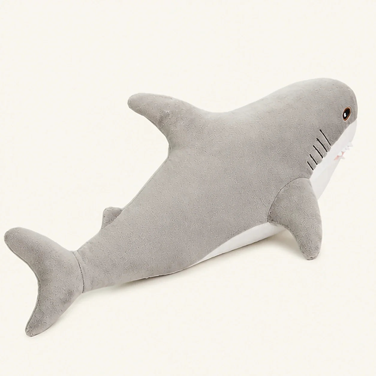 Peluche requin gris clair 30-140 cm - autre angle