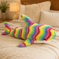 Peluche requin rayé 30-140 cm - mise en situation