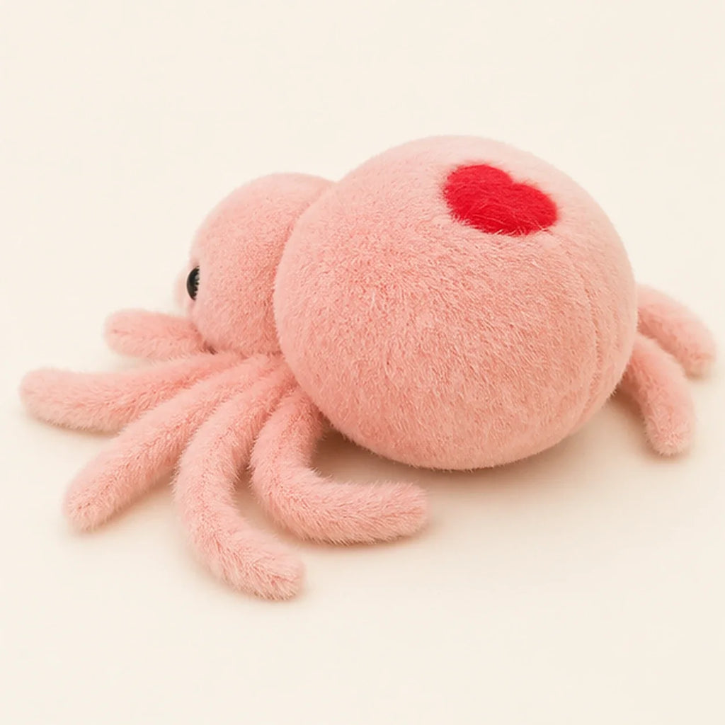 Peluche araignée rose - autre angle